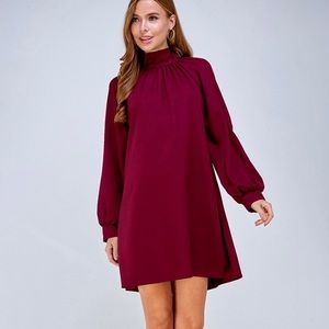 Mock neck dress